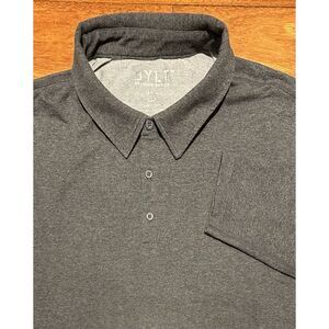 Bylt Polo Shirt  2XL XXL Gray Long Sleeve Lux Stretch Long Sleeve Heavy‎ Weight